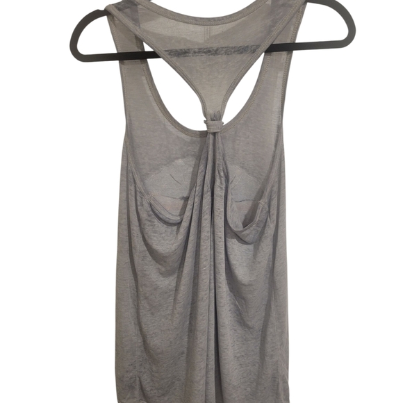 Gray Tank Top with American Flag Lips - Picture 2 of 2